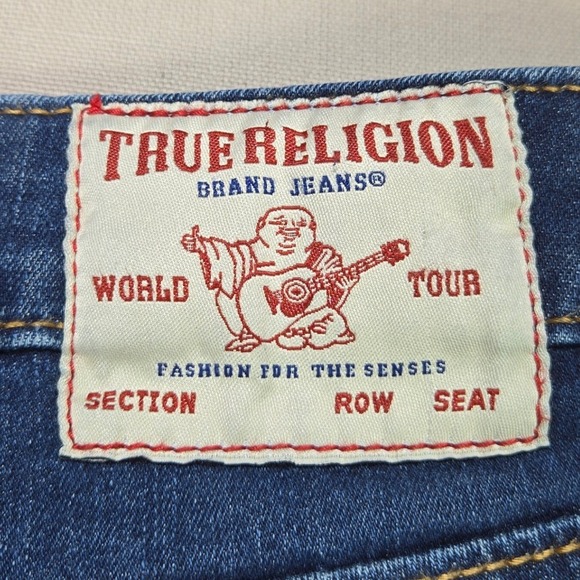 True Religion Jennie Curvy Mid Rise Super Skinny Jeans Dark Wash Women Size 33 - Picture 3 of 12